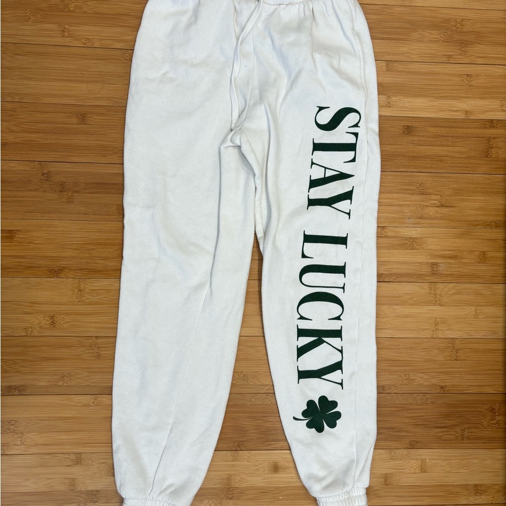 Target White Sweatpants Stay Lucky Joggers